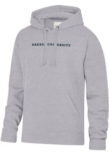 Drexel Dragons Mens Grey Embroidered Long Sleeve Hoodie