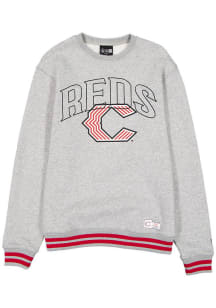 New Era Cincinnati Reds Mens Grey City Connect Long Sleeve Crew Sweatshirt