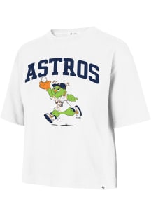 Orbit  47 Houston Astros Womens White Arch Mascot Short Sleeve T-Shirt