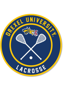 Drexel Dragons 3 inch Circle Lacrosse Magnet