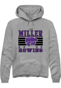 Lacy Miller K-State Wildcats Mens Grey NIL Striped Player Hood