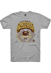 Western Michigan Broncos Grey Rally NIL 2025 National Champions Full Roster Short Sleeve Player T..
