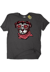 Louisville Cardinals Charcoal Hound Short Sleeve T Shirt