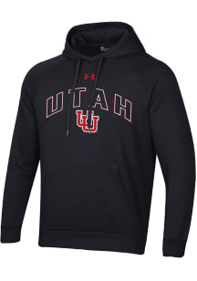 Under Armour Utah Utes Mens Black Arch Mascot All Day Long Sleeve Hoodie