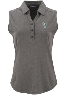 Cutter and Buck Oakland Athletics Womens Black Cooperstown  Forge Eco Polo Shirt