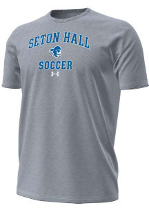 Under Armour Seton Hall Pirates Grey Soccer Performance Short Sleeve T Shirt