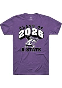 Summit Sportswear K-State Wildcats Purple Class of 2026 Short Sleeve T Shirt
