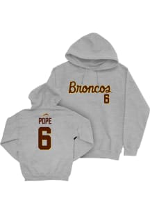 Joey Pope Campus Ink Western Michigan Broncos Youth NIL Script Long Sleeve Player Hoodie Grey