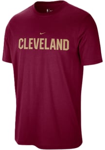 Nike Cleveland Cavaliers Maroon Wordmark Short Sleeve T Shirt