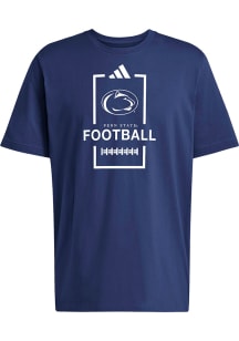 Adidas Penn State Nittany Lions Navy Blue Locker Football Warmup Short Sleeve T Shirt
