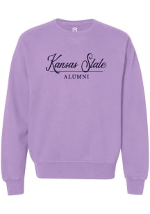 Summit Sportswear K-State Wildcats Womens Lavender Alumni Crew Sweatshirt