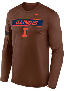 Nike Illinois Fighting Illini Brown Military Appreciation Legend Long Sleeve T-Shirt