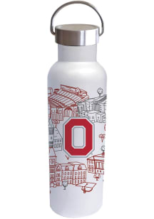 Ohio State Buckeyes 26oz Campus Voda Stainless Steel Bottle - White