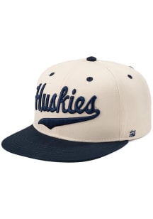 Homefield UConn Huskies Ivory Script Mens Snapback Hat