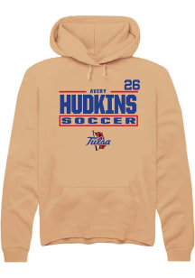 Avery Hudkins Tulsa Golden Hurricane Mens Gold NIL Stacked Box Player Hood