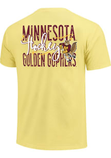 Minnesota Golden Gophers Girls Yellow Hockey Star Short Sleeve Tee