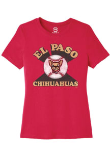 Summit Sportswear El Paso Chihuahuas Womens Red Soft Arch Short Sleeve T-Shirt