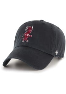 47 Indiana Hoosiers Vintage Bison Logo Clean Up Adjustable Hat - Black