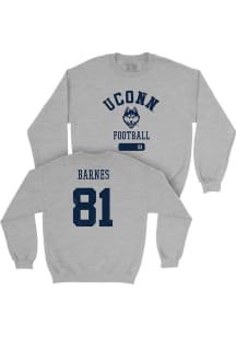 Logan Barnes UConn Huskies Mens Grey NIL Varsity Player Crew