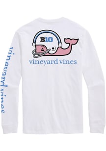 Vineyard Vines Big Ten Mens White Whale Long Sleeve Crew Sweatshrt