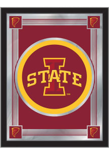 Iowa State Cyclones Logo Hanging Back Bar Mirror