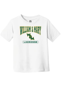 Summit Sportswear William & Mary Tribe Youth White Lacrosse Short Sleeve T-Shirt