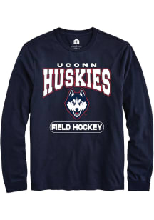 Summit Sportswear UConn Huskies Navy Blue Field Hockey Long Sleeve T Shirt