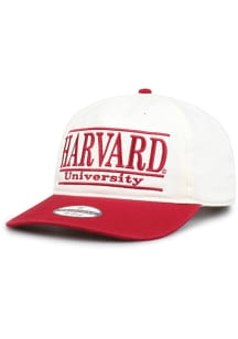 Harvard Crimson Retro Circle 5 Panel Adjustable Hat - White