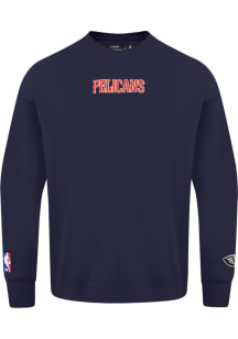 Pro Standard New Orleans Pelicans Navy Blue Wingspan Drop Shoulder Short Sleeve Fashion T Shirt