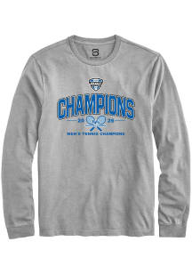 Summit Sportswear Buffalo Bulls Grey MAC 2026 Men's Tennis Champions Long Sleeve T Shirt