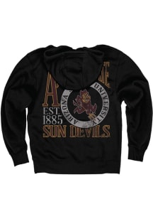 Blue 84 Arizona State Sun Devils Mens Black First Dibs Sparky Logo Long Sleeve Hoodie
