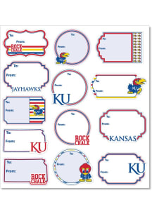 Kansas Jayhawks 8"x10" Gift Tag Sheet Gift Tags