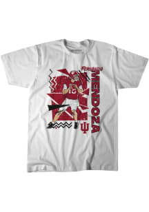 Fernando Mendoza Indiana Hoosiers White Football Football Caricature Short Sleeve Player T Shirt