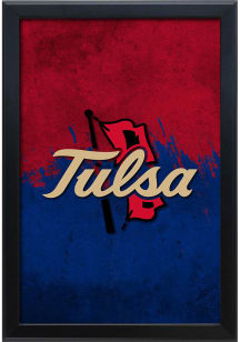 Tulsa Golden Hurricane Snap Frame LED Sign - Black