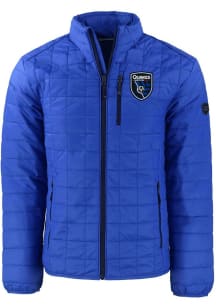 Cutter and Buck San Jose Earthquakes Mens Blue Rainier PrimaLoft Medium Weight Jacket
