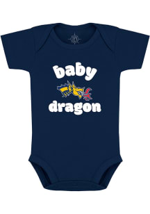 Drexel Dragons Baby Navy Blue Baby Dragon Short Sleeve One Piece