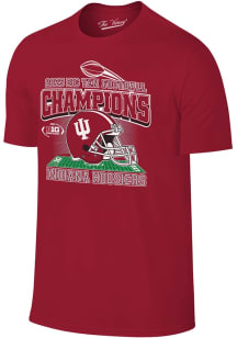 Indiana Hoosiers Crimson 2025 Big Ten Football Champions Short Sleeve T Shirt