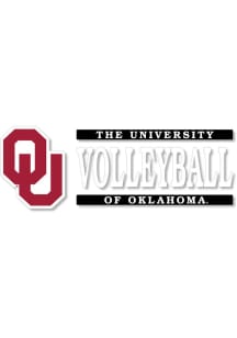 Oklahoma Sooners 6x2 Volleyball Auto Decal - Crimson