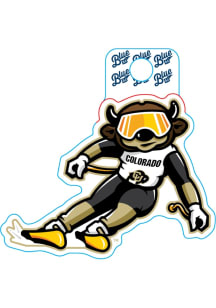 Colorado Buffaloes Juniors Skier Mascot Stickers - Black