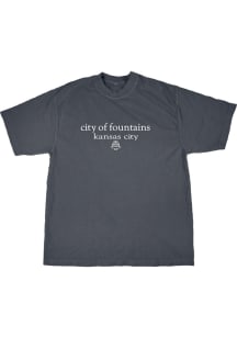 Blue 84 Kansas City Navy Blue City Of Fountains Short Sleeve Fashion T Shirt
