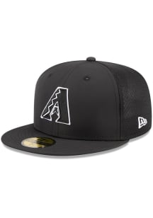 New Era Arizona Diamondbacks Mens Black 2026 MLB Batting Practice Fan Pack 59FIFTY Fitted Hat