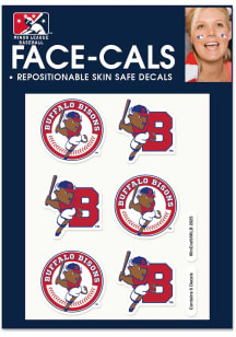 Buffalo Bisons 6pk Face Tattoo