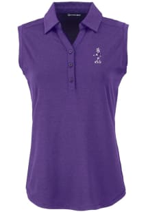 Cutter and Buck K-State Wildcats Womens Purple Vintage Forge Eco Polo Shirt