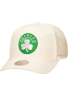 Mitchell and Ness Boston Celtics Perfect Logo Pro Adjustable Hat - White