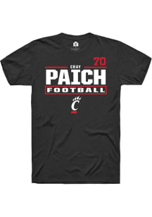 Cray Paich Cincinnati Bearcats Black NIL Stacked Box Short Sleeve Player T Shirt