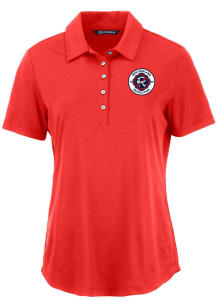 Cutter and Buck New England Revolution Womens Red Coastline Eco Short Sleeve Polo Shirt