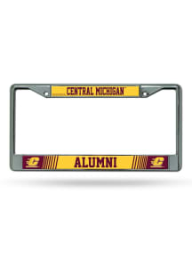 Central Michigan Chippewas Alumni Chrome License Plate Frame - Silver