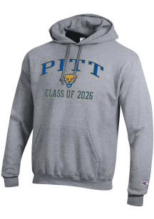 Champion Pitt Panthers Mens Grey Font Class of 2026 Powerblend Long Sleeve Hoodie