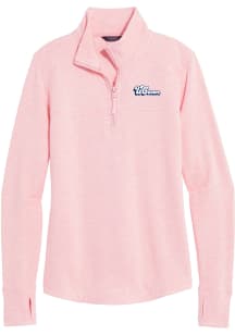 Vineyard Vines UConn Huskies Womens Pink Dreamcloth Script Qtr Zip