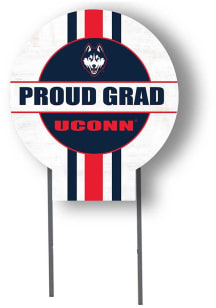 UConn Huskies KH Sports Fan Grad graduation graphic Yard Sign - White